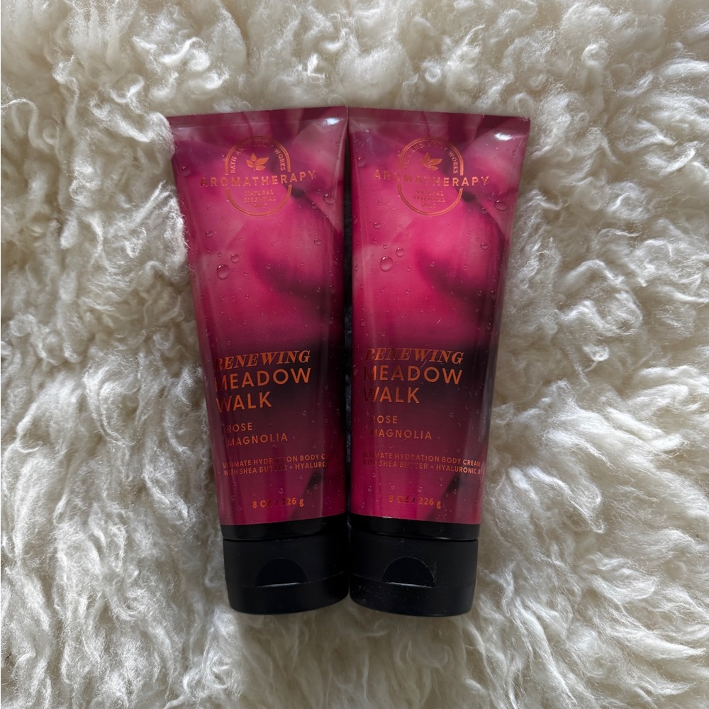 New BBW Renewing Meadow Walk Rose Magnolia Ultimate Hydration Body Creams